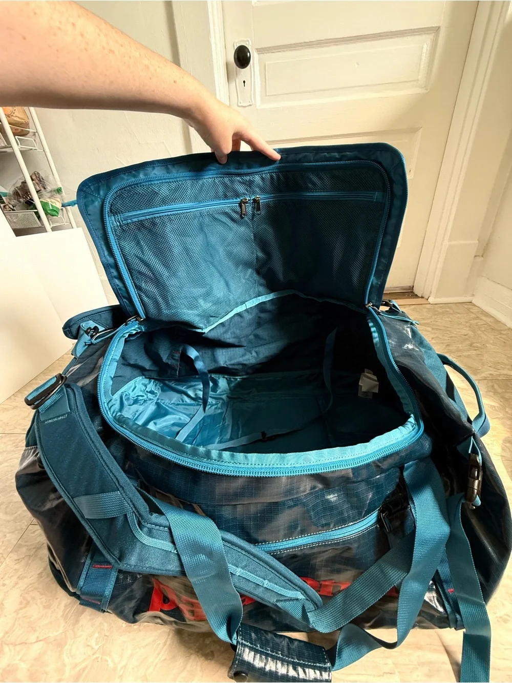 Patagonia black duffel